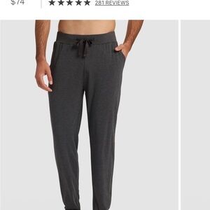Men's Dark Gray Joggers with Drawstring Waist